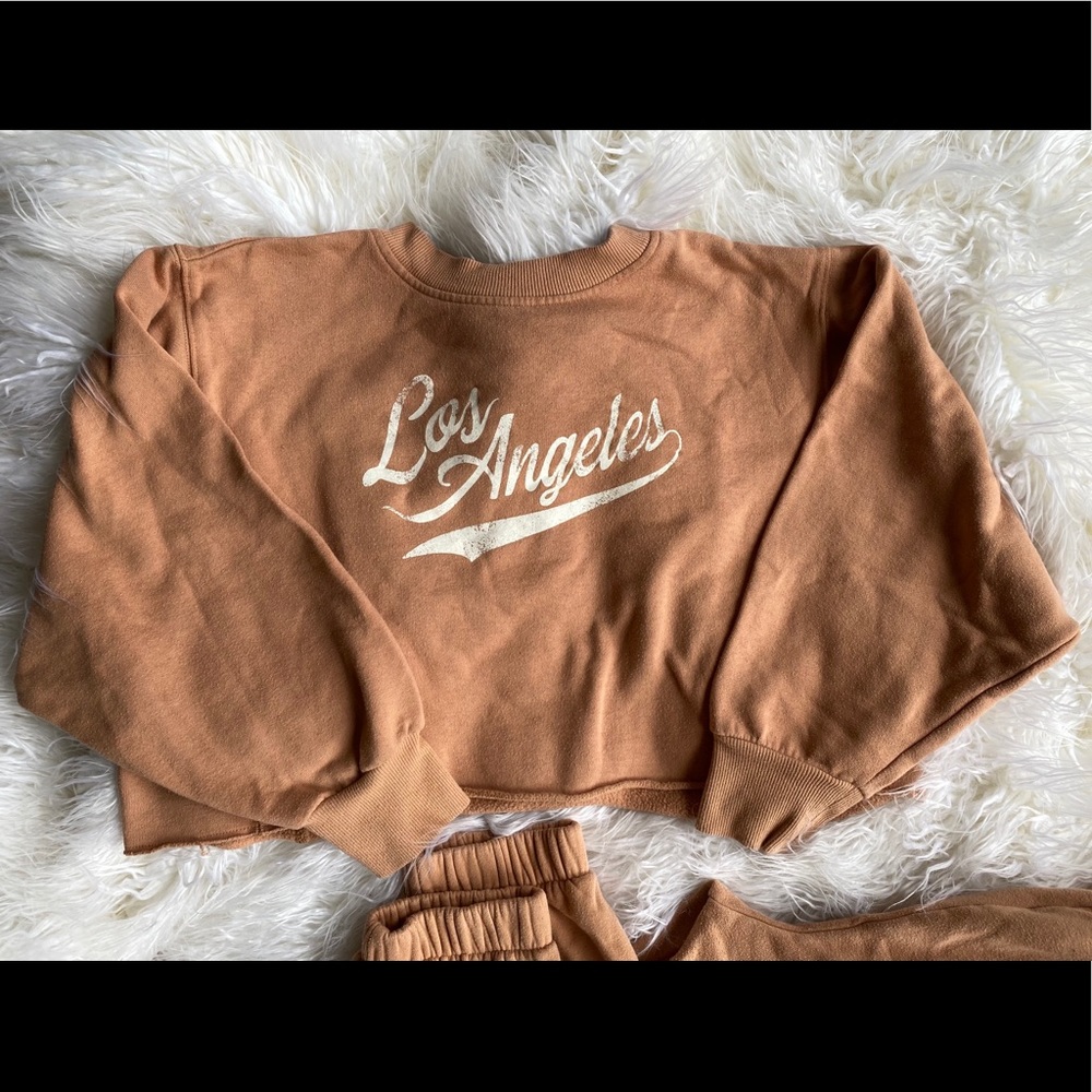 Matching Peach Sweat Set
